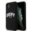 DKNY DKHMN61SNYACH iPhone 11 / Xr 6.1czarny/black hardcase Liquid Silicone White Printed Logo MagSafe